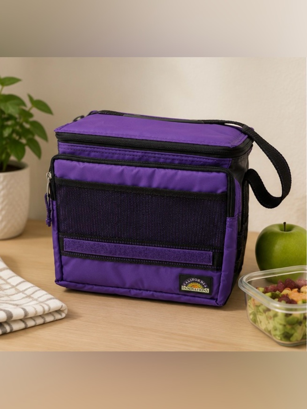 California Innovations Purple Cooler Lunch Tote Camping Bag - Picture 4 of 7